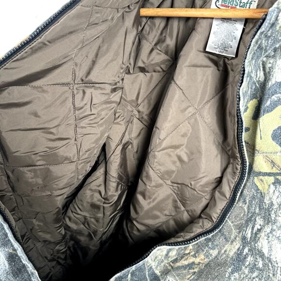 Vintage Field Staff Jacket Large Mossy Oak Camo Zip Up Insulated Bomber Hunting - Picture 5 of 6